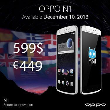 Oppo N1: commercialisation en Europe et aux États-Unis