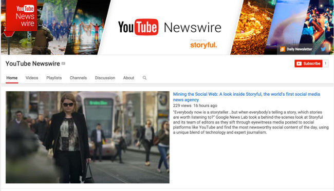 YouTube lance Newswire, une chaîne de vidéos vérifiées liées à l’actualité