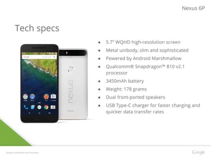 Huawei : les caractéristiques du Nexus 6P dévoilées ?